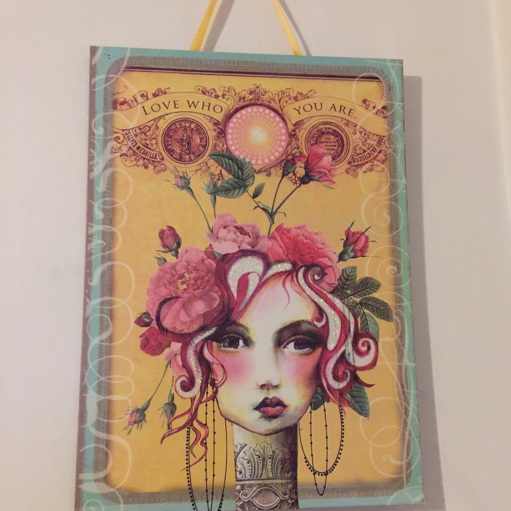 Papaya Art Wall Art “Rose” Poster Glitter Accents Anahata Katkin - Picture 4 of 4